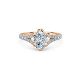 Oval Lab Grown Diamond Micro Pave Eternity Ring 1.5ct by Qutahia Jewellery