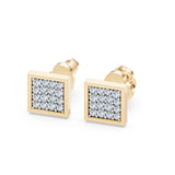 Small Diamond Earrings Round Brilliant 0.14ct by Qutahia Jewellery