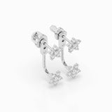 Illusion Diamond Earrings Round 0.25ct by Qutahia Jewellery