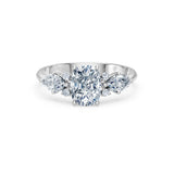 Cushion Lab Grown Diamond Side Stone Eternity Ring 1.5ct by Qutahia Jewellery