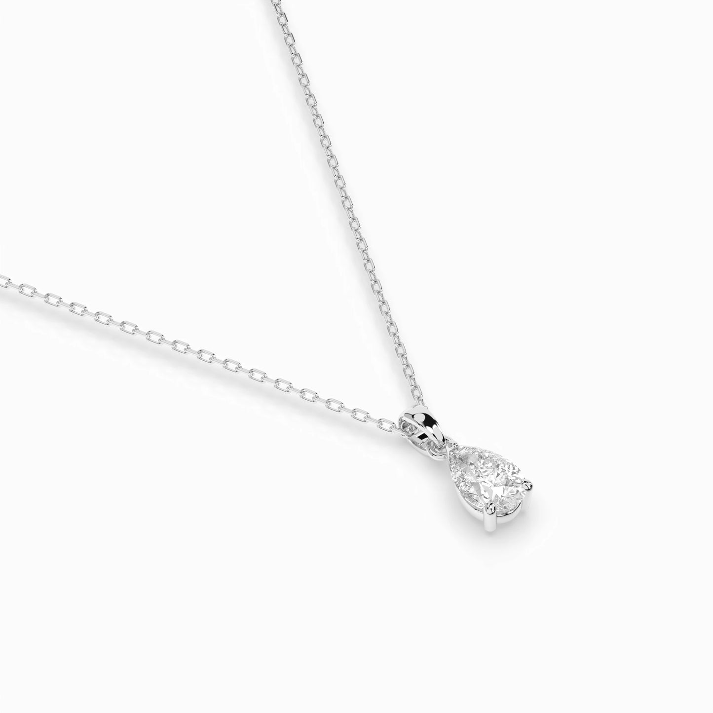 Solitaire Necklace (Pear), 0.3 ct — 104-10067(0.30)PAR