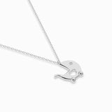 Delicate Diamond Necklace Round 0.01ct by Qutahia Jewellery
