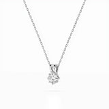 Diamond Pendant Necklace Princess 0.3ct by Qutahia Jewellery