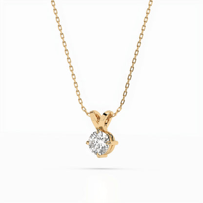 Solitaire Necklace (Round), 0.3 ct — 104-10037(4.2)