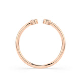 Minimalist Diamond Ring Round 0.04ct by Qutahia Jewellery