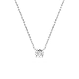 Diamond Pendant Necklace Round 0.2ct by Qutahia Jewellery