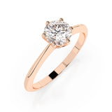 Solitaire Diamond Ring Round 0.3ct by Qutahia Jewellery