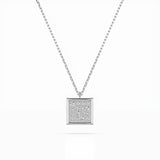 Illusion Diamond Necklace Round 0.07ct by Qutahia Jewellery