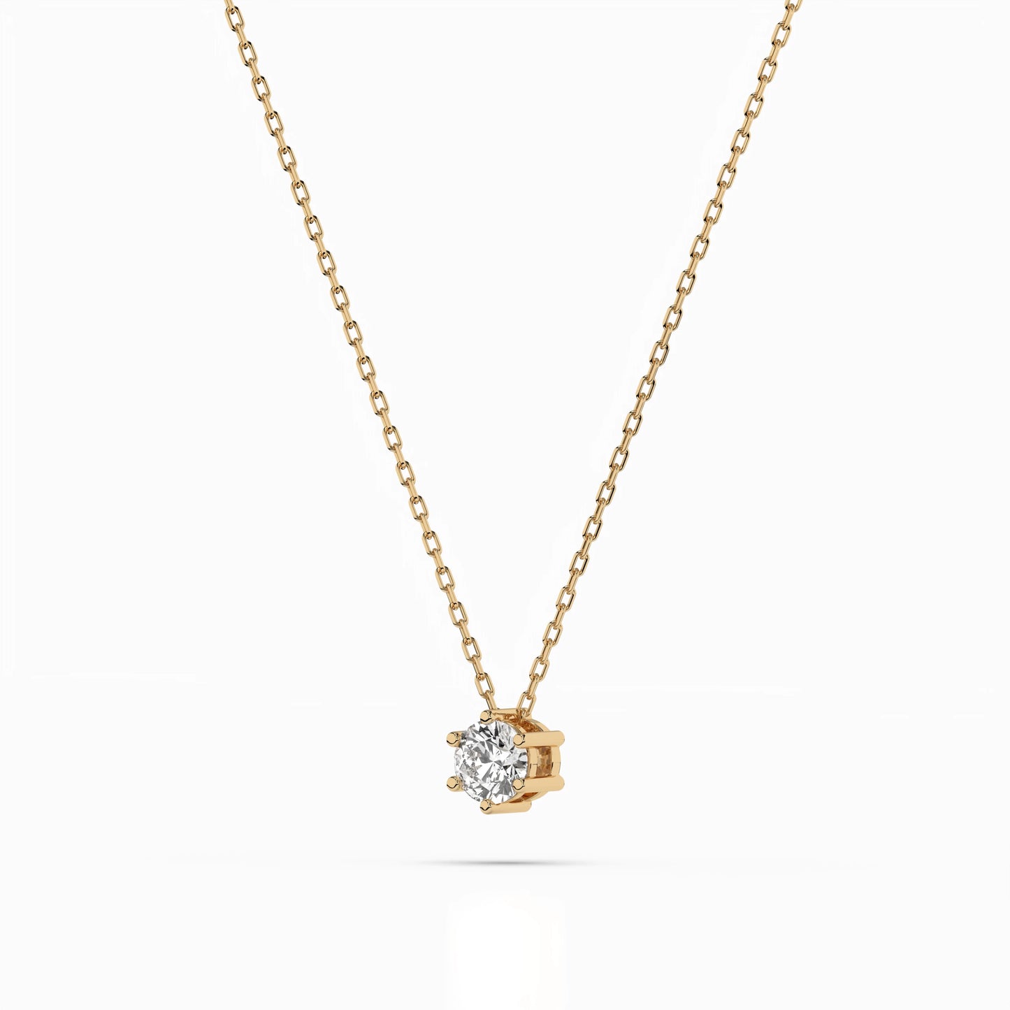 Solitaire Necklace (Round), 0.1 ct — 104-10003(3.0)