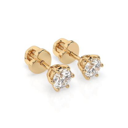 Solitaire Butterfly Earring (Round), 0.6 ct — 102-10027(4.2)