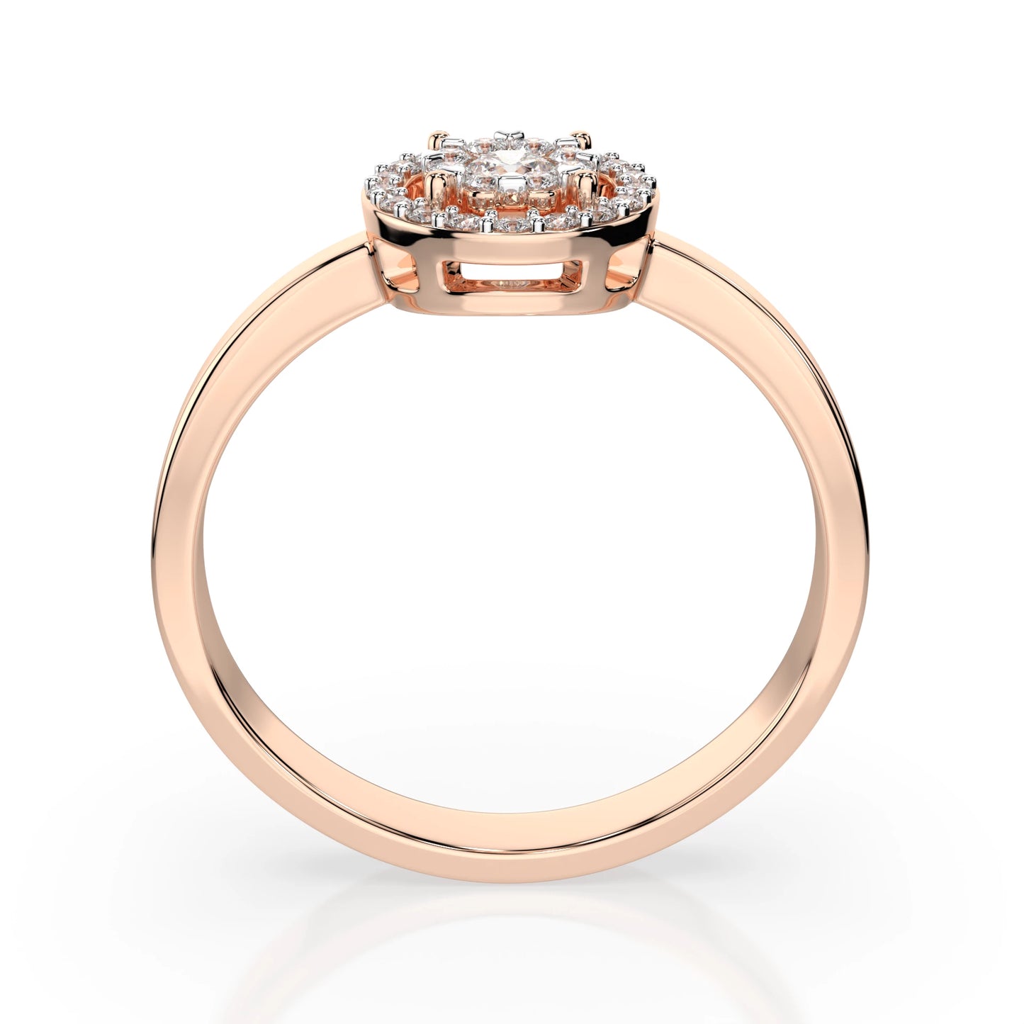 Illusion Ring (Round), 0.03 ct — 101-10018/1(2.0)