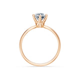 Round Brilliant Diamond Slim Solitaire Engagement Ring 1.0ct by Qutahia Jewellery