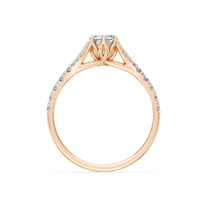 Emerald Lab Grown Diamond Micro Pave Eternity Ring 1.0ct by Qutahia Jewellery