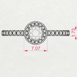 Solitaire Eternity Diamond Ring Round 0.25ct by Qutahia Jewellery