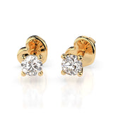 Diamond Stud Earrings Round 0.3ct by Qutahia Jewellery