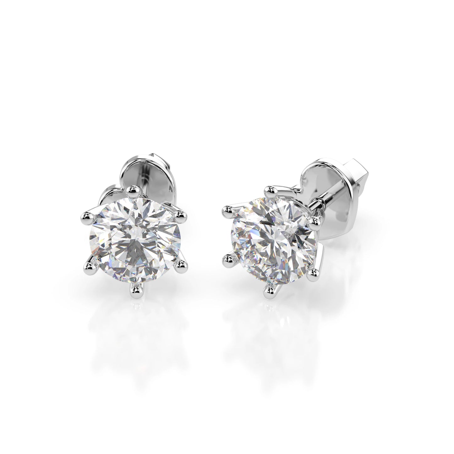 Solitaire Butterfly Earring (Round), 0.8 ct — 102-10151(4.7)