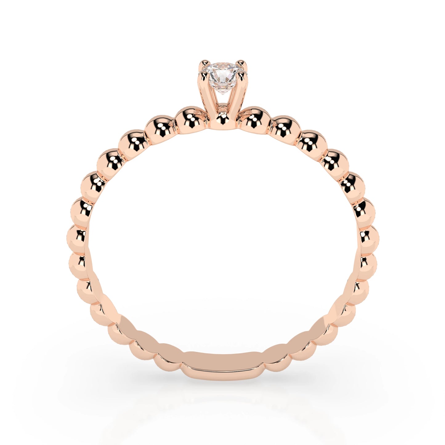 Solitaire Ring (Round), 0.08 ct — 101-10039(2.7)