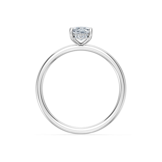 Marquise Lab Grown Diamond Micro Pave Engagement Ring 1.0ct by Qutahia Jewellery