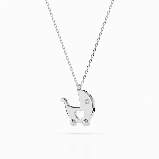 Minimalism Necklace (Round), 0.01 ct — 104-10029