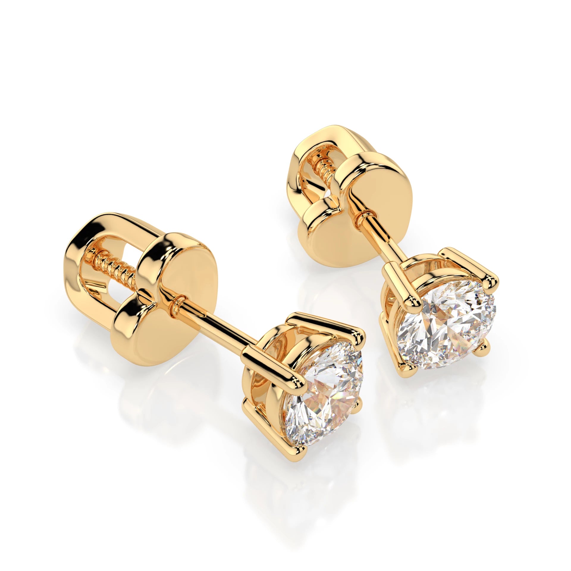Solitaire Butterfly Earring (Round), 0.5 ct — 102-10012/1(4.0)