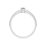 Solitaire Diamond Ring Princess 0.17ct by Qutahia Jewellery