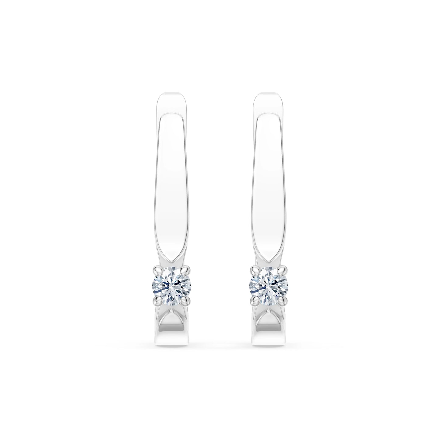 Solitaire English Lock Earring, 0.15 ct — 102-10046(2.7)