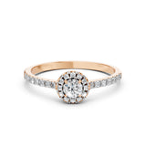 Solitaire Eternity Diamond Ring Round 0.2ct by Qutahia Jewellery