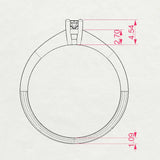 Solitaire Diamond Ring Round 0.06ct by Qutahia Jewellery