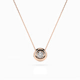 Diamond Pendant Necklace Round 0.25ct by Qutahia Jewellery