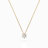 Diamond Pendant Necklace Round 0.1ct by Qutahia Jewellery