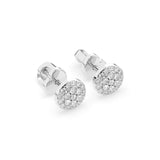 Illusion Diamond Earrings Round 0.16ct by Qutahia Jewellery
