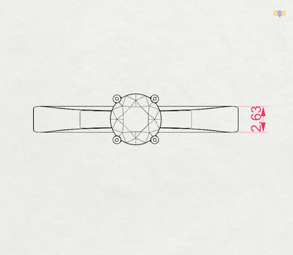Solitaire Ring (Round), 0.5 ct — 101-10012/1(5.1)