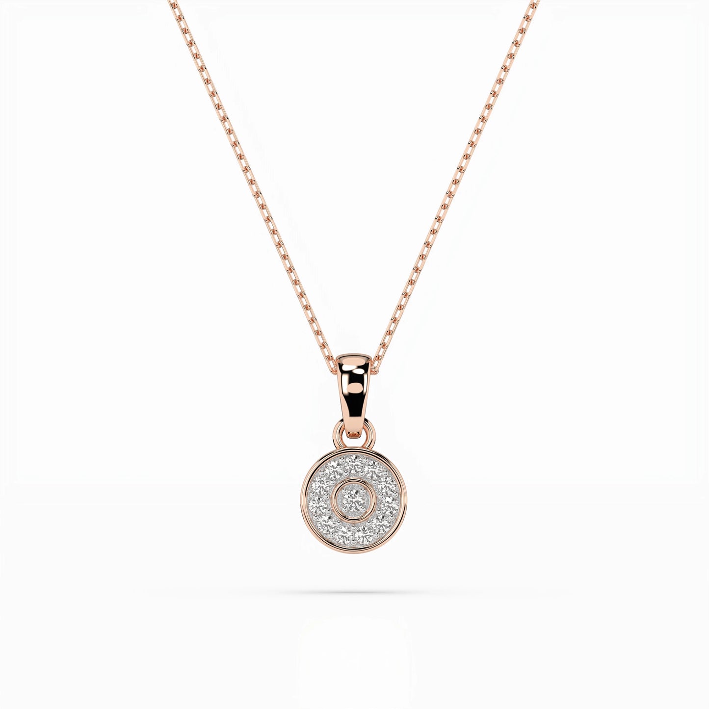 Illusion Necklace (Round), 0.01 ct — 104-10032