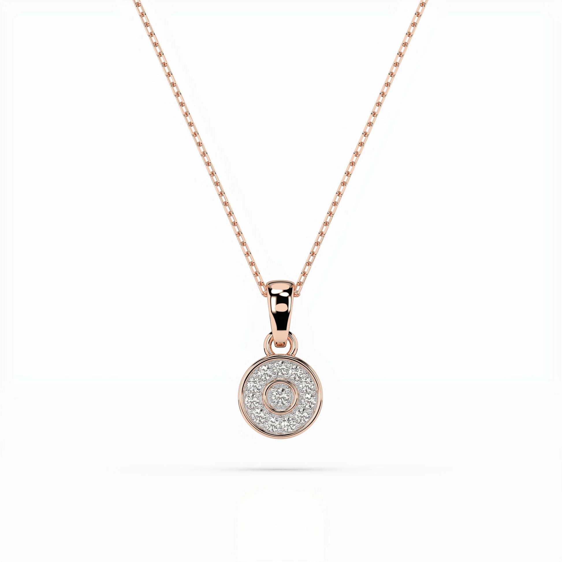 Illusion Necklace (Round), 0.01 ct — 104-10032