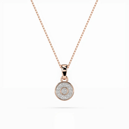 Illusion Necklace (Round), 0.01 ct — 104-10032
