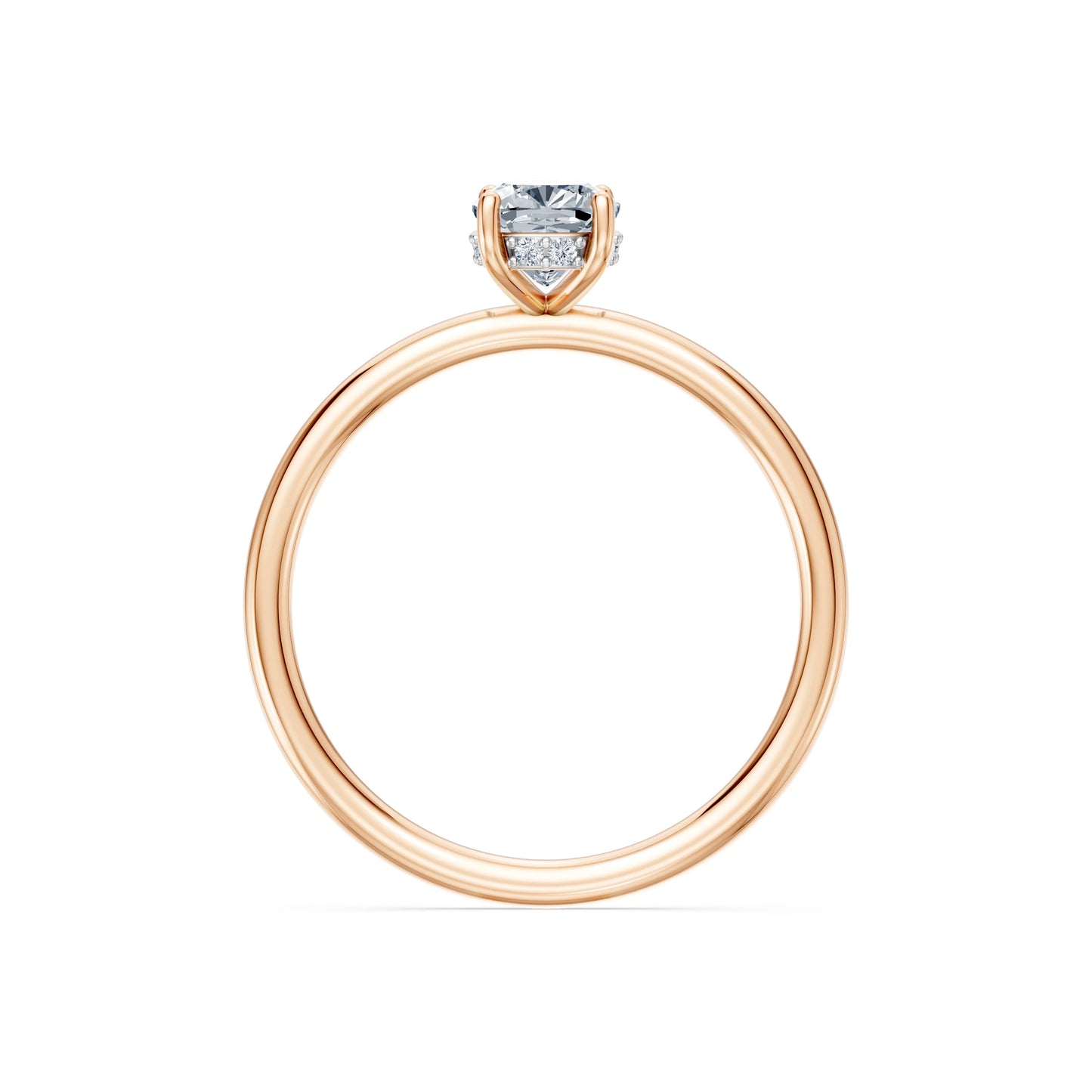 Cushion Lab Grown Diamond Micro Pave Engagement Ring 1.0ct by Qutahia Jewellery