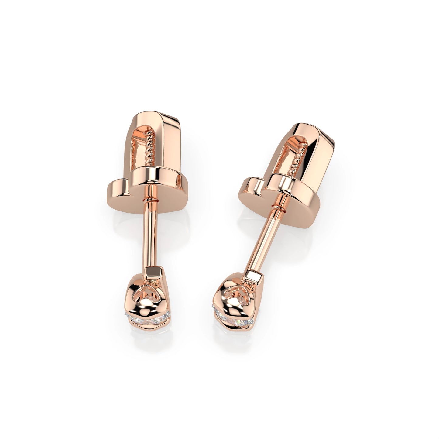 Solitaire Butterfly Earring (Round), 0.3 ct — 102-10016(3.4)