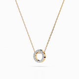 Delicate Diamond Necklace Round 0.09ct by Qutahia Jewellery
