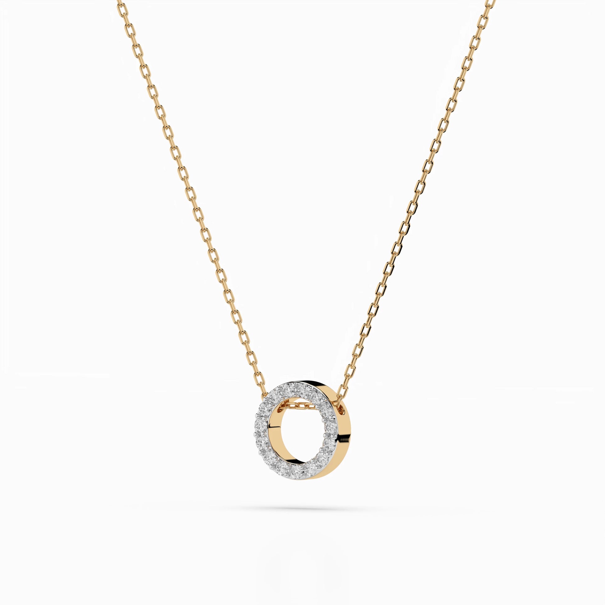 Minimalism Necklace (Round), 0.09 ct — 104-10028