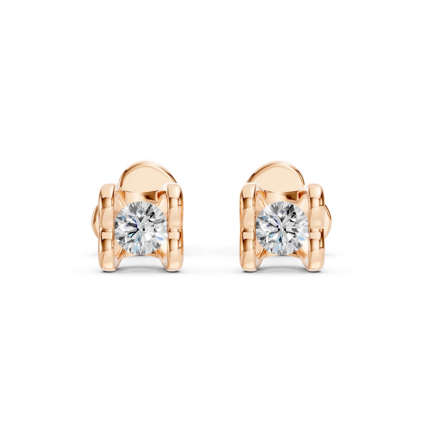 Solitaire Butterfly Earring (Round), 0.2 ct — 102-10013/2(3.0)