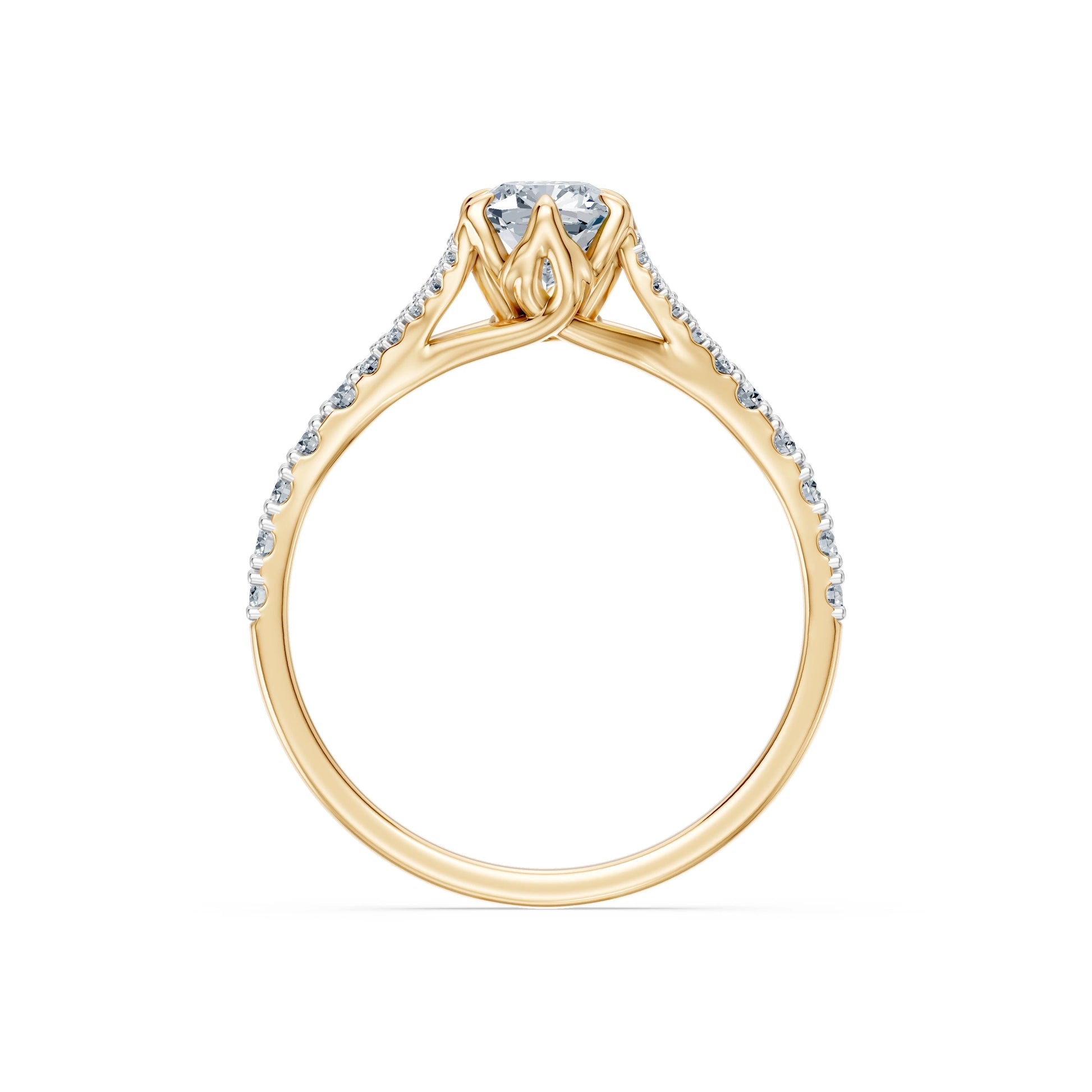 Cushion Lab Grown Diamond Micro Pave Eternity Ring 1.0ct by Qutahia Jewellery