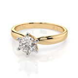 Solitaire Diamond Ring Round 0.5ct by Qutahia Jewellery