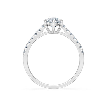 Round Brilliant Diamond Pave Eternity Ring 0.7ct by Qutahia Jewellery
