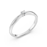 Solitaire Ring (Round), 0.1 ct — 101-10021(3.0)