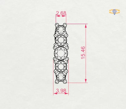 Eternity Earring (Round), 0.3 ct — 102-10128