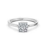 Solitaire Eternity Diamond Ring Round 0.15ct by Qutahia Jewellery