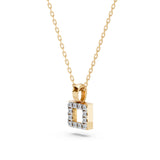 Delicate Diamond Necklace Round 0.06ct by Qutahia Jewellery