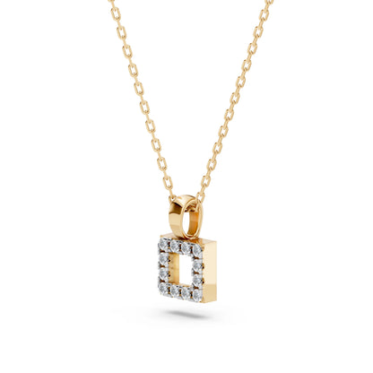 Minimalism Necklace (Round), 0.06 ct — 104-10079
