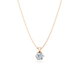 Round Brilliant Diamond Solitaire Necklace 0.5ct by Qutahia Jewellery