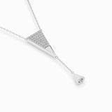 Delicate Diamond Necklace Round 0.22ct by Qutahia Jewellery
